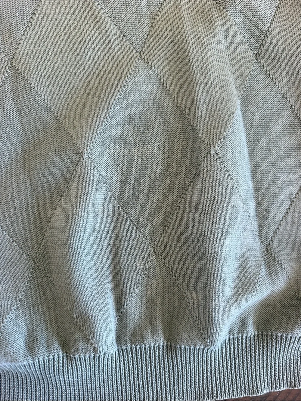 Brooks Brothers Men’s Mercerized Cotton Argyle Sweater Vest Olive Green Size L